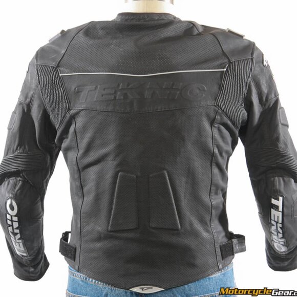 Teknic Leather Motorcycle Jacket 44 with gloves - Picture 2 of 6